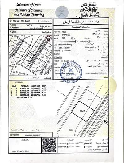 Residential Land For Sale in Al Khoud, Muscat