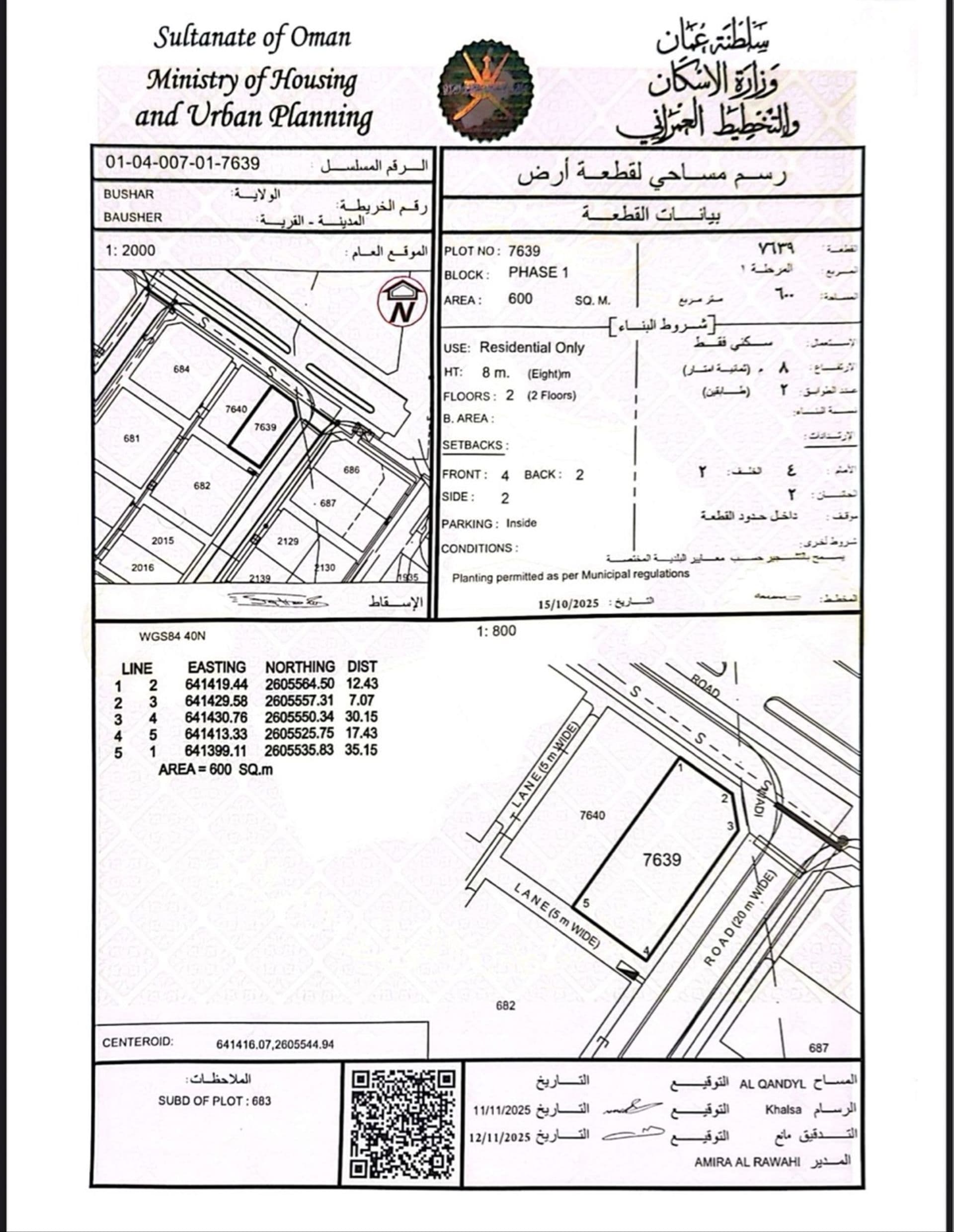 Residential Land in Bausher, Muscat