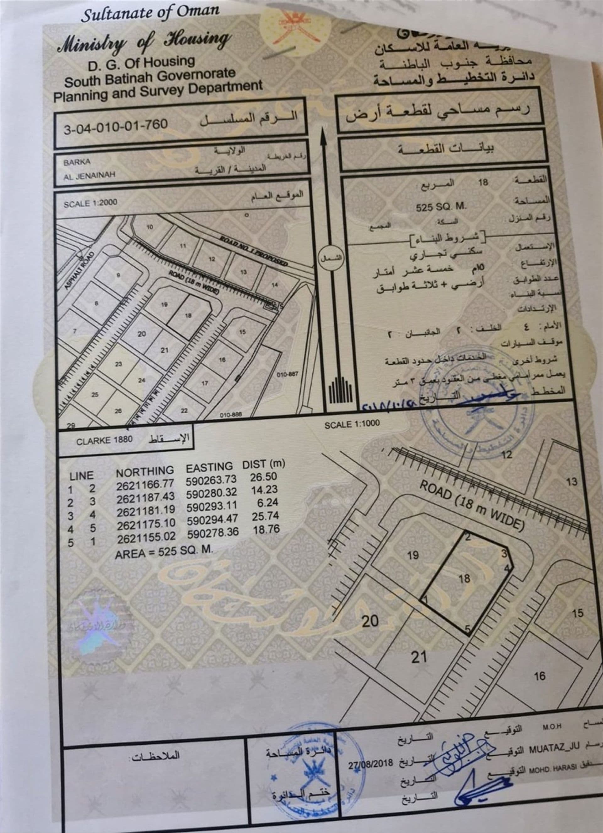 Commercial Land in Barka, Barka