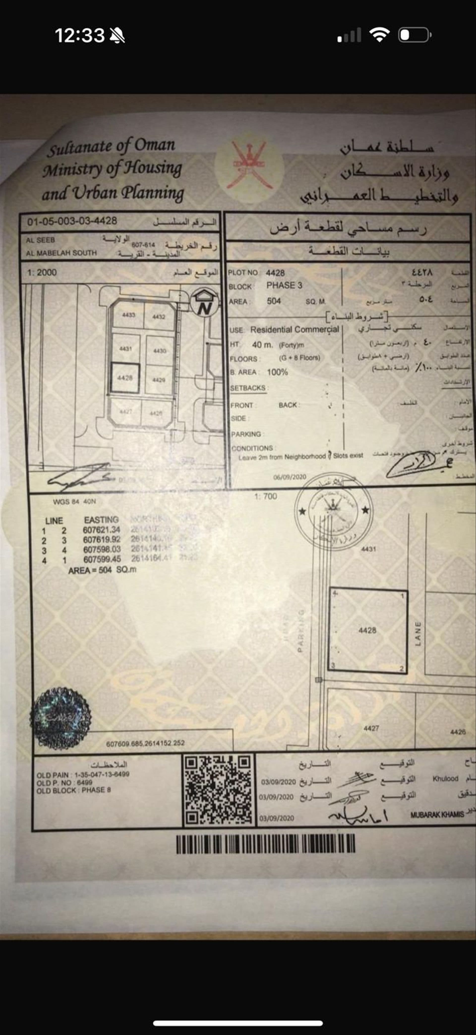 Commercial Land in Abu An Nakhil, Barka