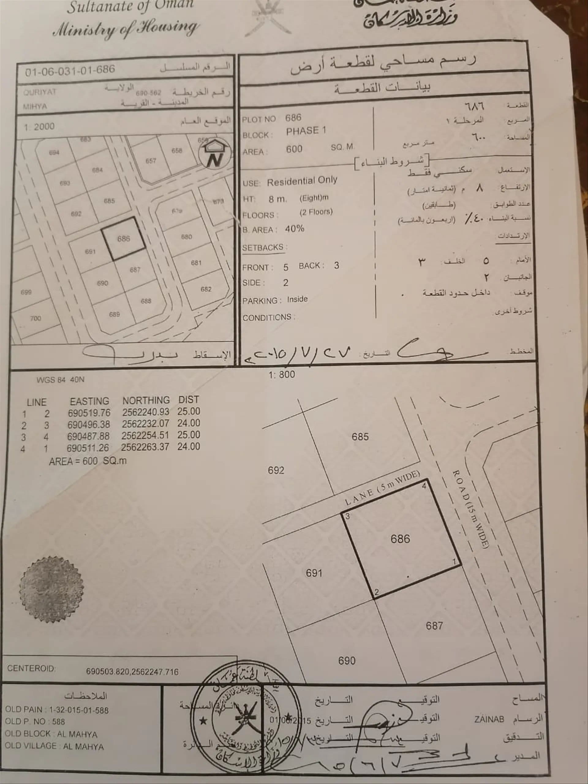 Residential Land in Mihya, Muscat