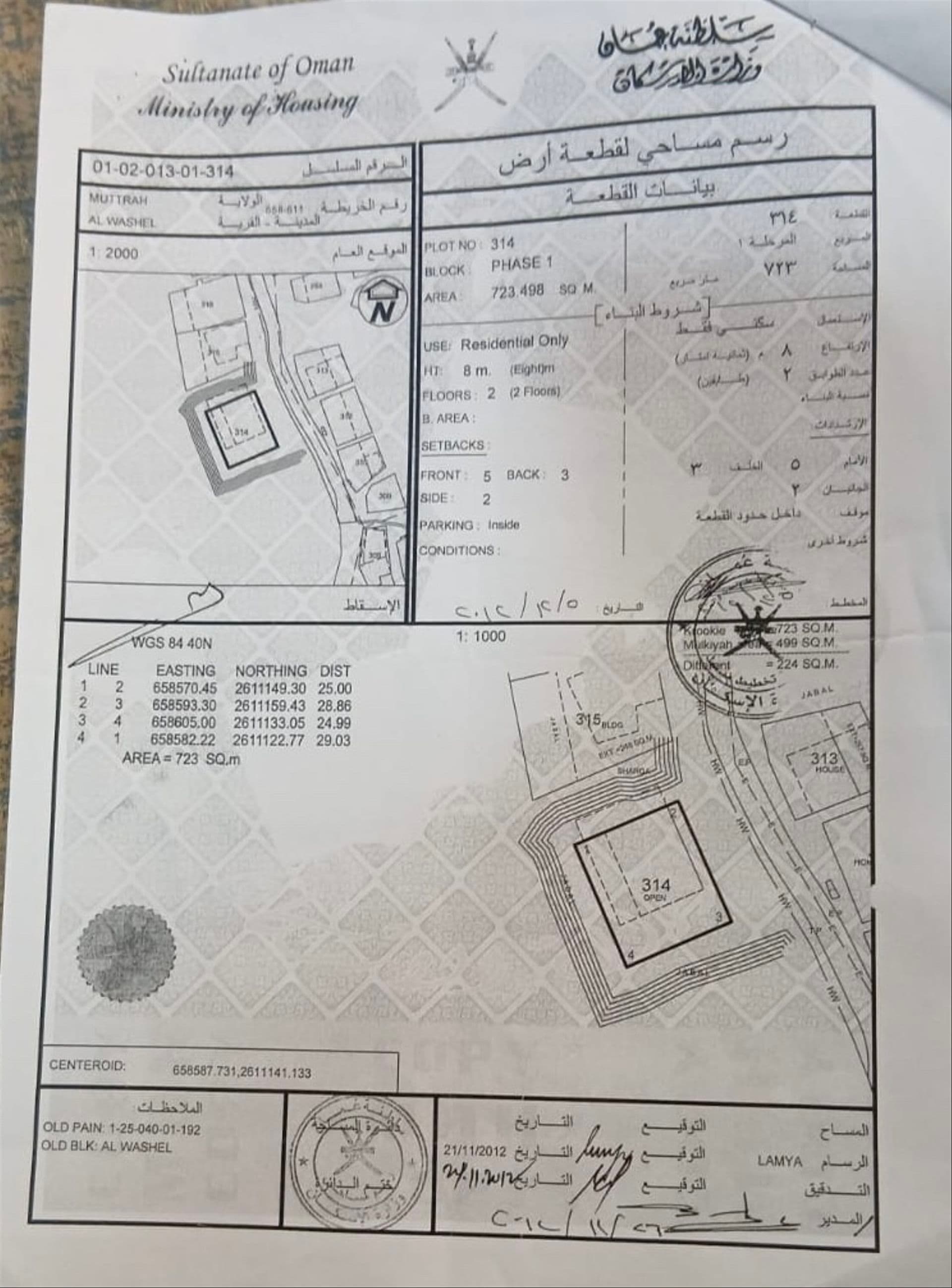 Residential Land in Muttrah, Muscat