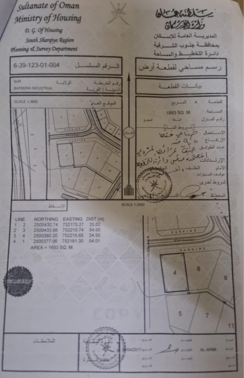 Industrial Land in Sur, Ash Sharqiyah South