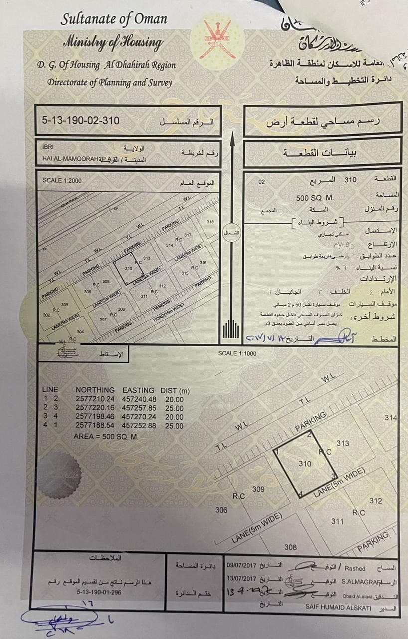 Commercial Land in Ad Dariz, Ibri