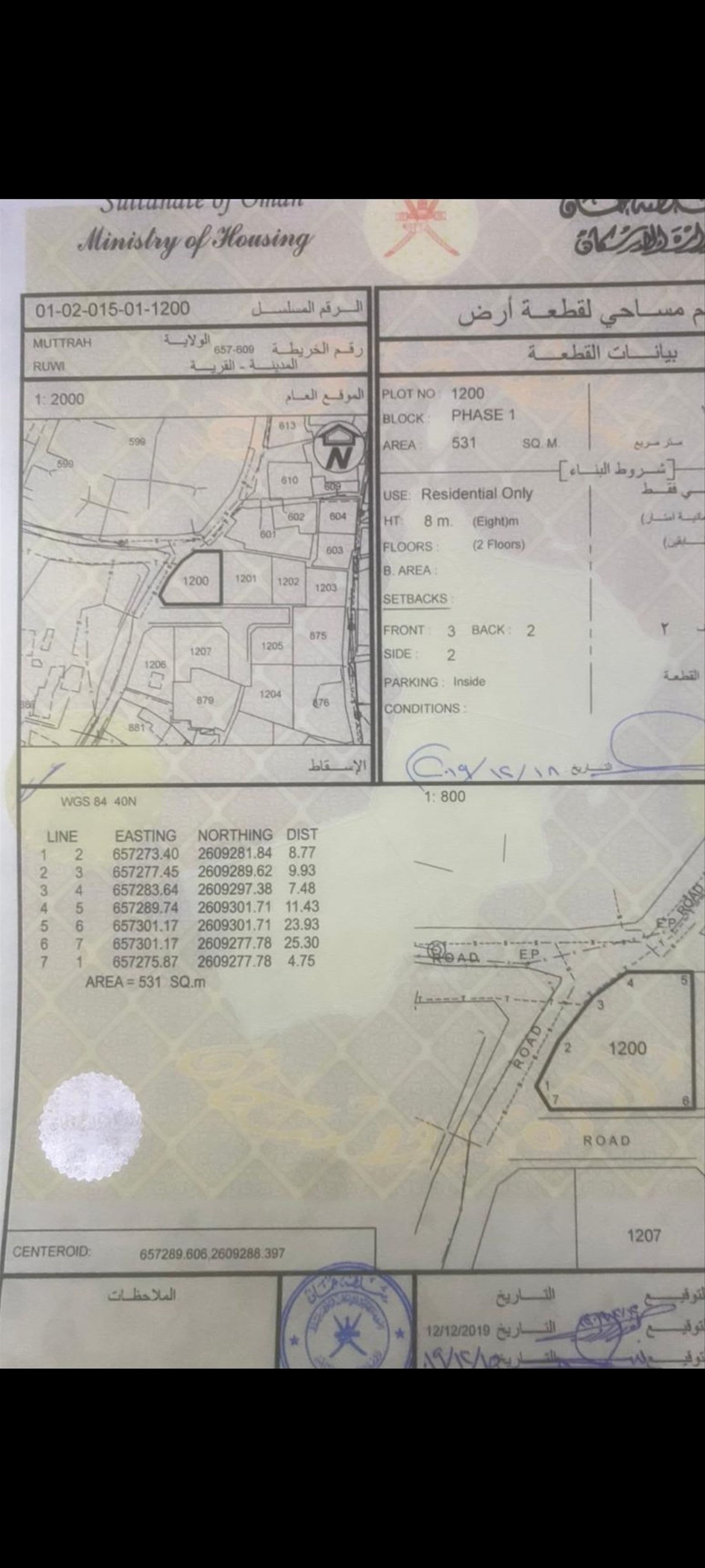 Residential Land in Muttrah, Muscat