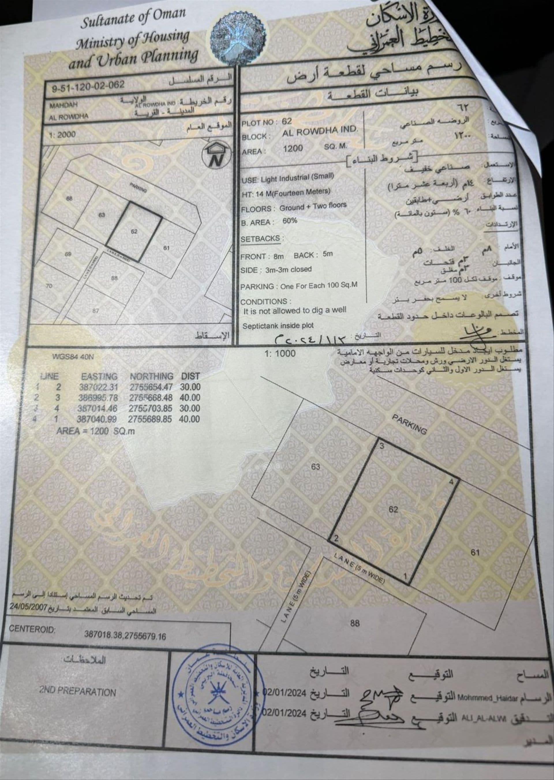 Industrial Land in Ar Rawdah, Mahdah