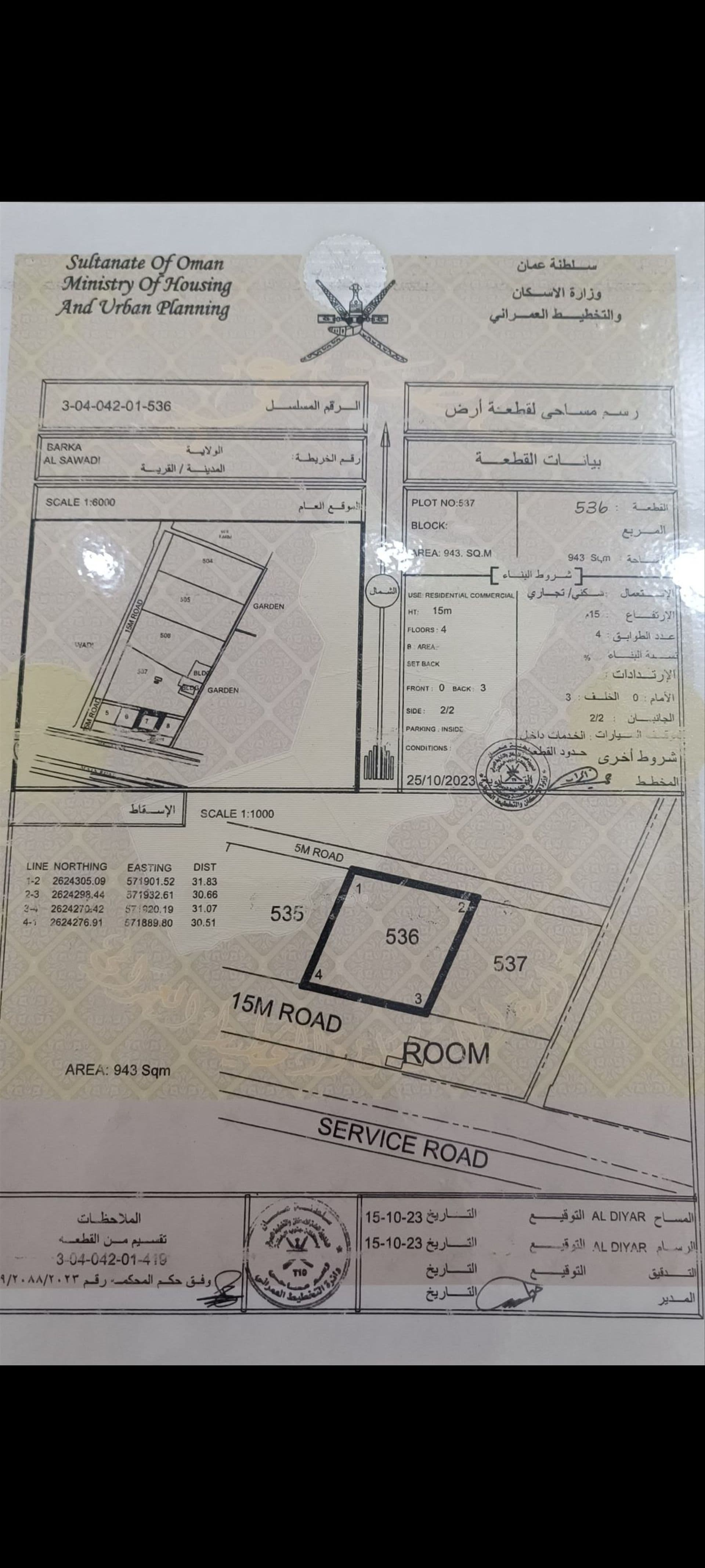 Commercial Land in As Sawadi Al Hakman, Barka