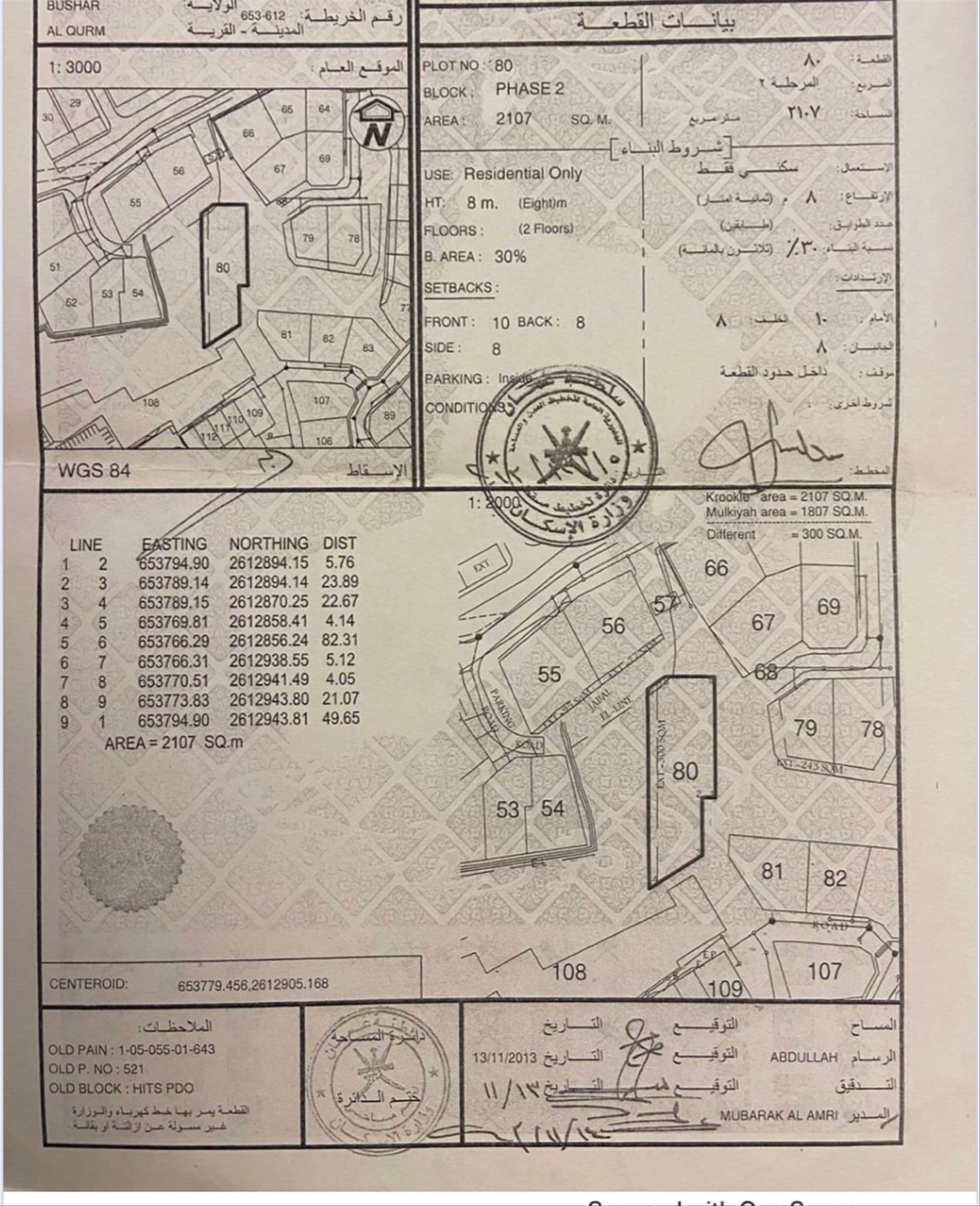 Residential Land in Muttrah, Muscat