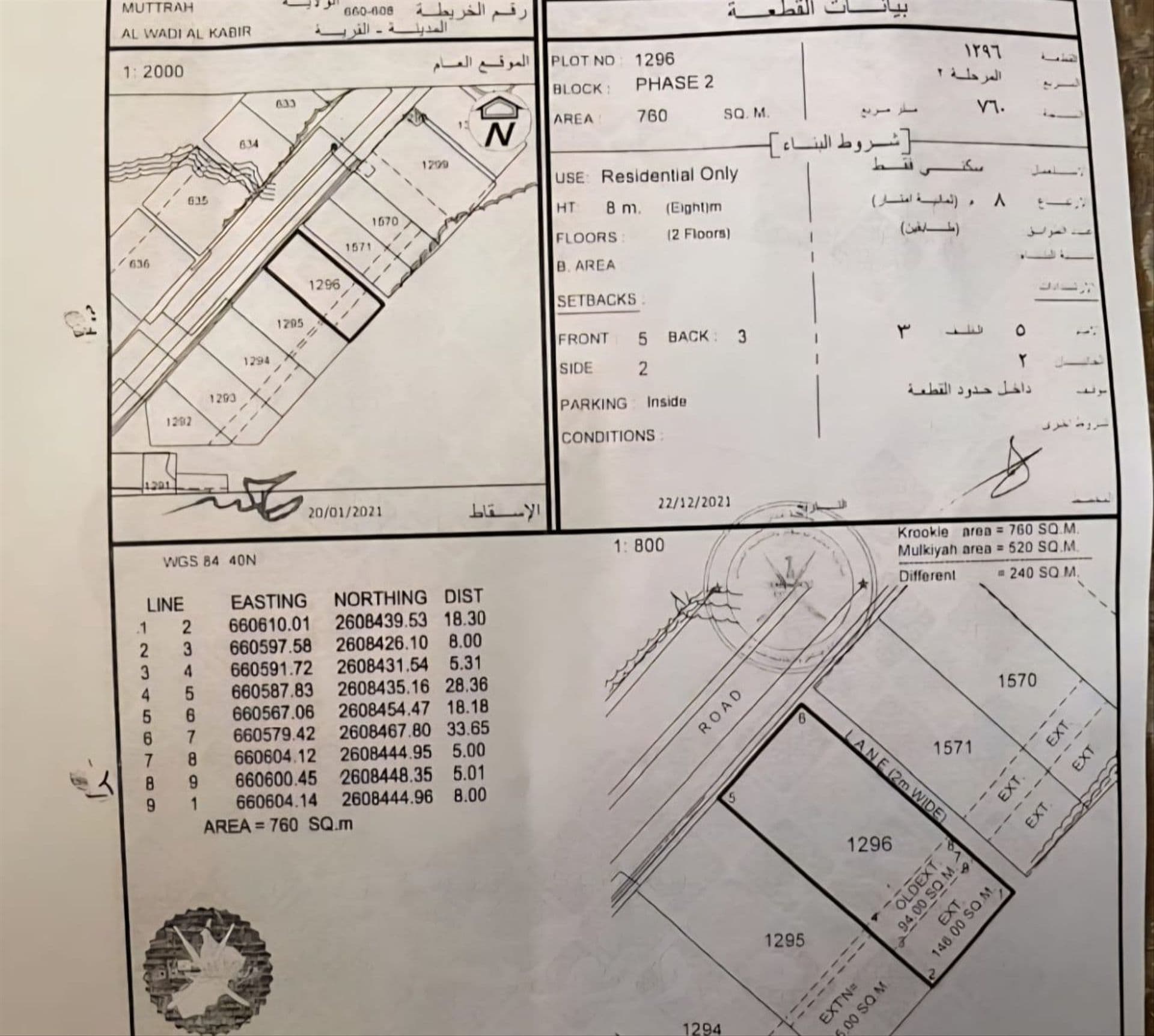 Residential Land in Muttrah, Muscat