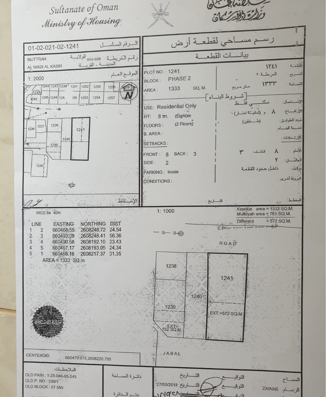 Residential Land in Muttrah, Muscat
