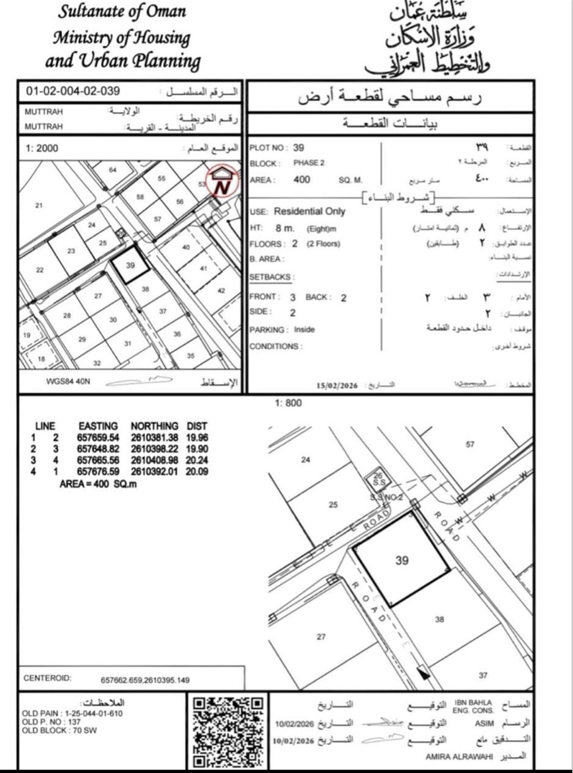 Residential Land in Muttrah, Muscat