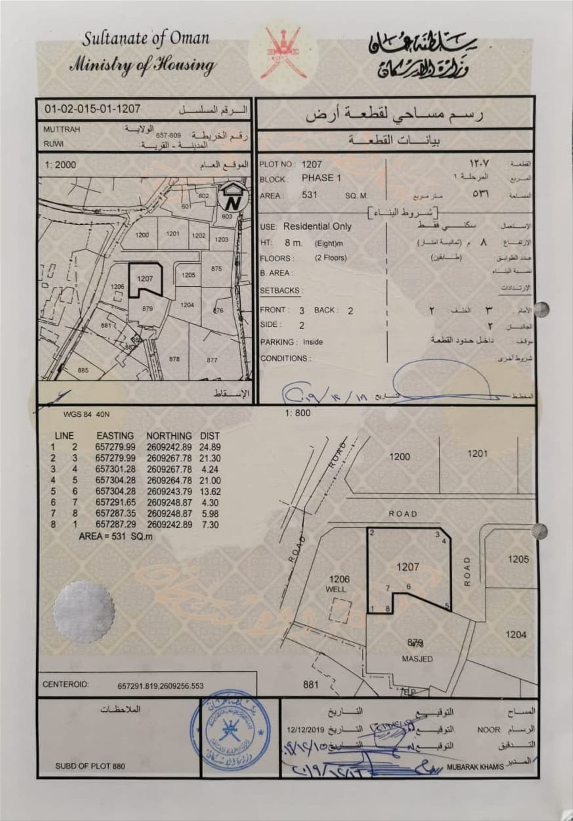 Residential Land in Muttrah, Muscat