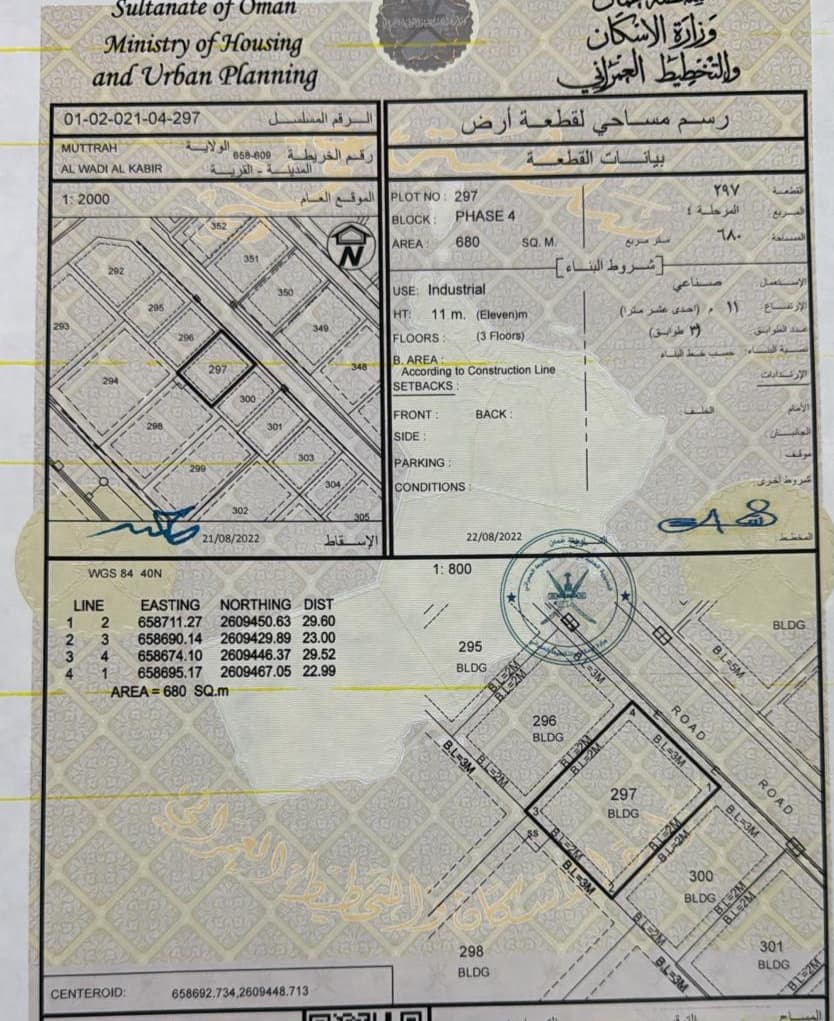 Industrial Land in Muttrah, Muscat