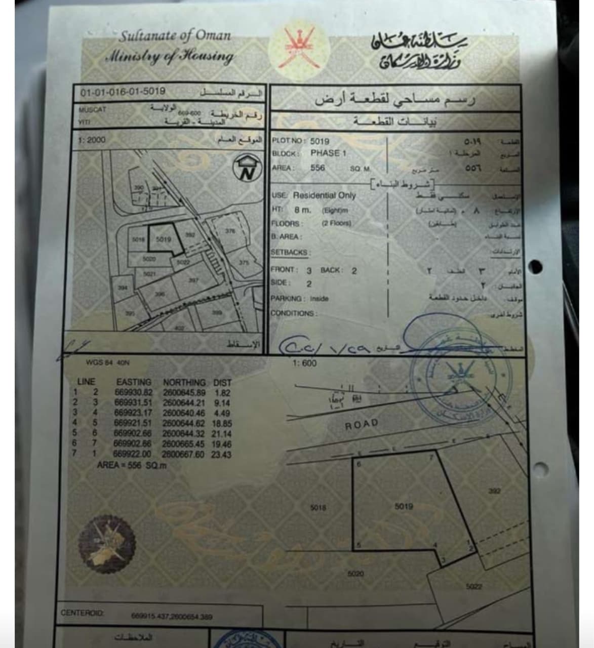 Residential Land in Muscat, Muscat